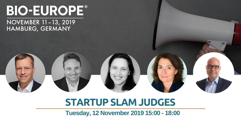 Say hello to this year's #BIOEurope #StartupSlam judges 👋 @GA_Tech @tvmcapital @JNJInnovation @KurmaPartners @Nicothing Moderated by: @joachimeeckhout of @Labiotech_eu and @MadelaineH0lden See the full program now >> spr.ly/60171Jy1D @Innovation_F