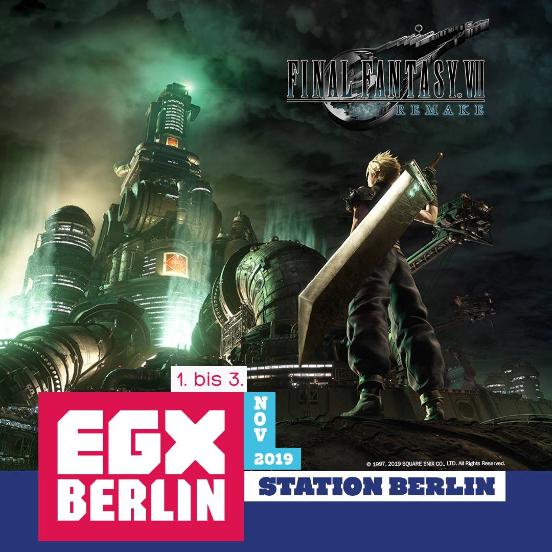 FINAL FANTASY VII Remake ist spielbar auf der <a href="/EGXBerlin/">EGX Berlin</a>. 🎉 Auf 18 Spielstationen könnt ihr die Demo antesten und euch davon überzeugen, dass euch am 3.3.2020 ein echtes Highlight erwartet!  #FF7R 👉 Tickets gibt es hier: bit.ly/EGXBerlin2019