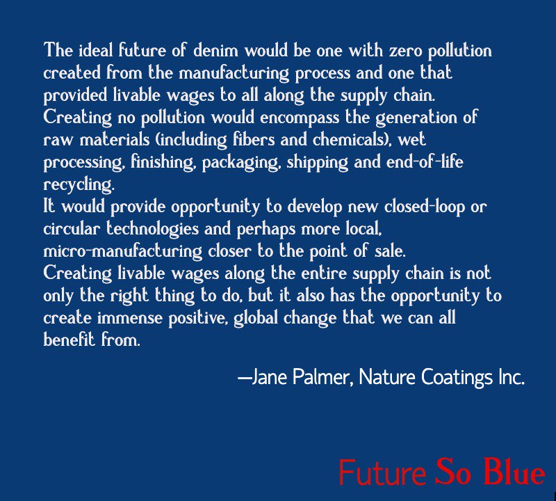 #futuresoblue
Ideas from #PieroTurk #ZihaadWells <a href="/AGJeans/">AG</a> #JanePalmer #naturecoatings
We asked insiders to share their visions for the future of #denim. We'll be sharing some here or pick up a copy of the Kingpins newspaper in New York (Nov. 19/20).