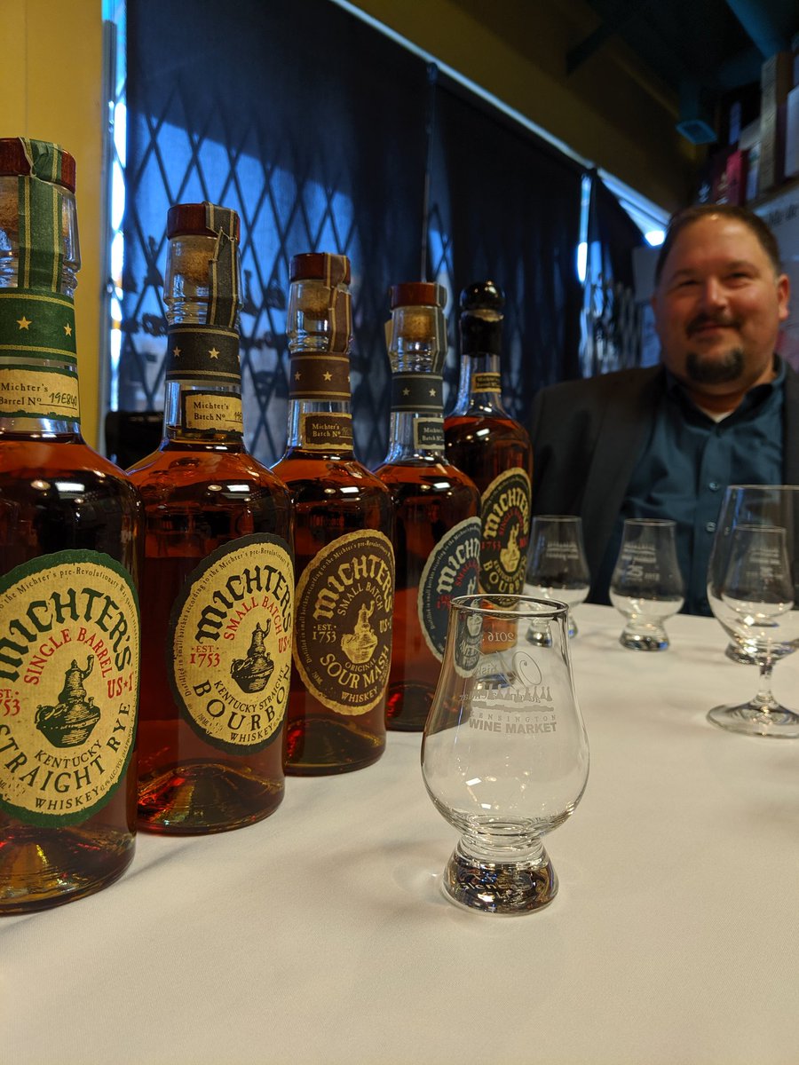 MICHTERS // Thrilled to have Dan McKee, <a href="/MichtersWhiskey/">Michter's Distillery</a> Master Distiller, <a href="/KensingtonWM/">Kensington Wine Mrkt</a> this AM, to walk us through the whiskey range. #bourbon #whiskey