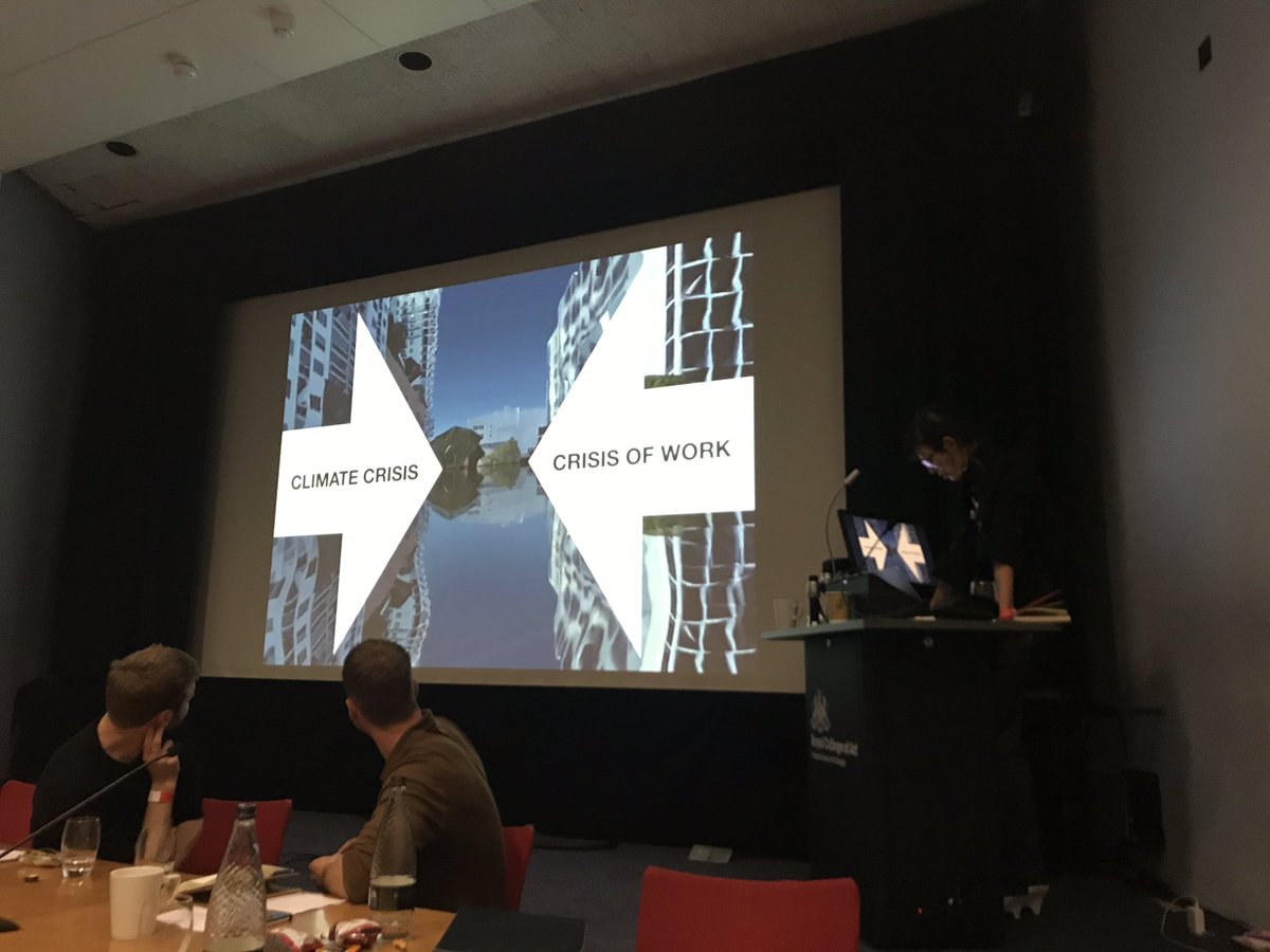 Autonomy_Inst's tweet photo. “What if we need to rebuild everything?” 

asks @diannbauer at the special @RCA symposium led by Autonomy with MA City Design and the Intergenerational Cities Research Stream. #ClimateChange #futureofwork https://t.co/cZDVfHnr5i