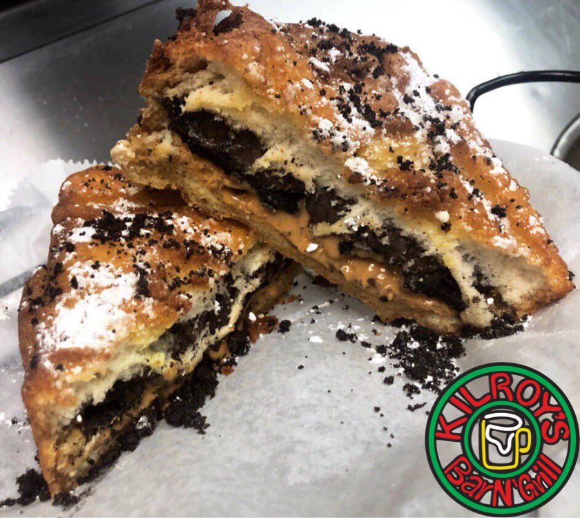 KilroysKOK's tweet photo. Can’t forget our $2 grilled cheese special... Deep Fried Oreo with peanut butter and chocolate cream cheese🔥 https://t.co/dPdbNHACOv