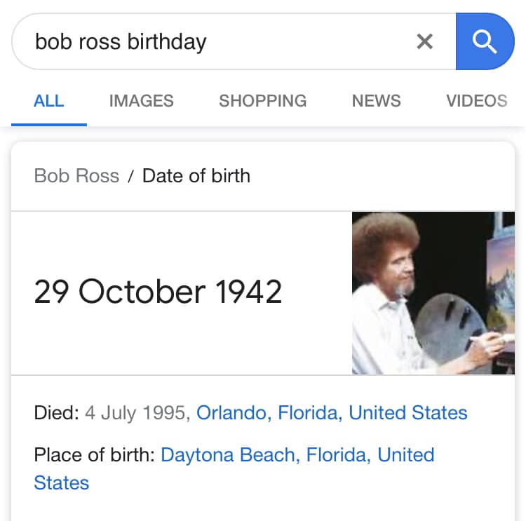 Today would have been Bob Ross\ birthday!

He would have been 77 today, happy birthday Bob  