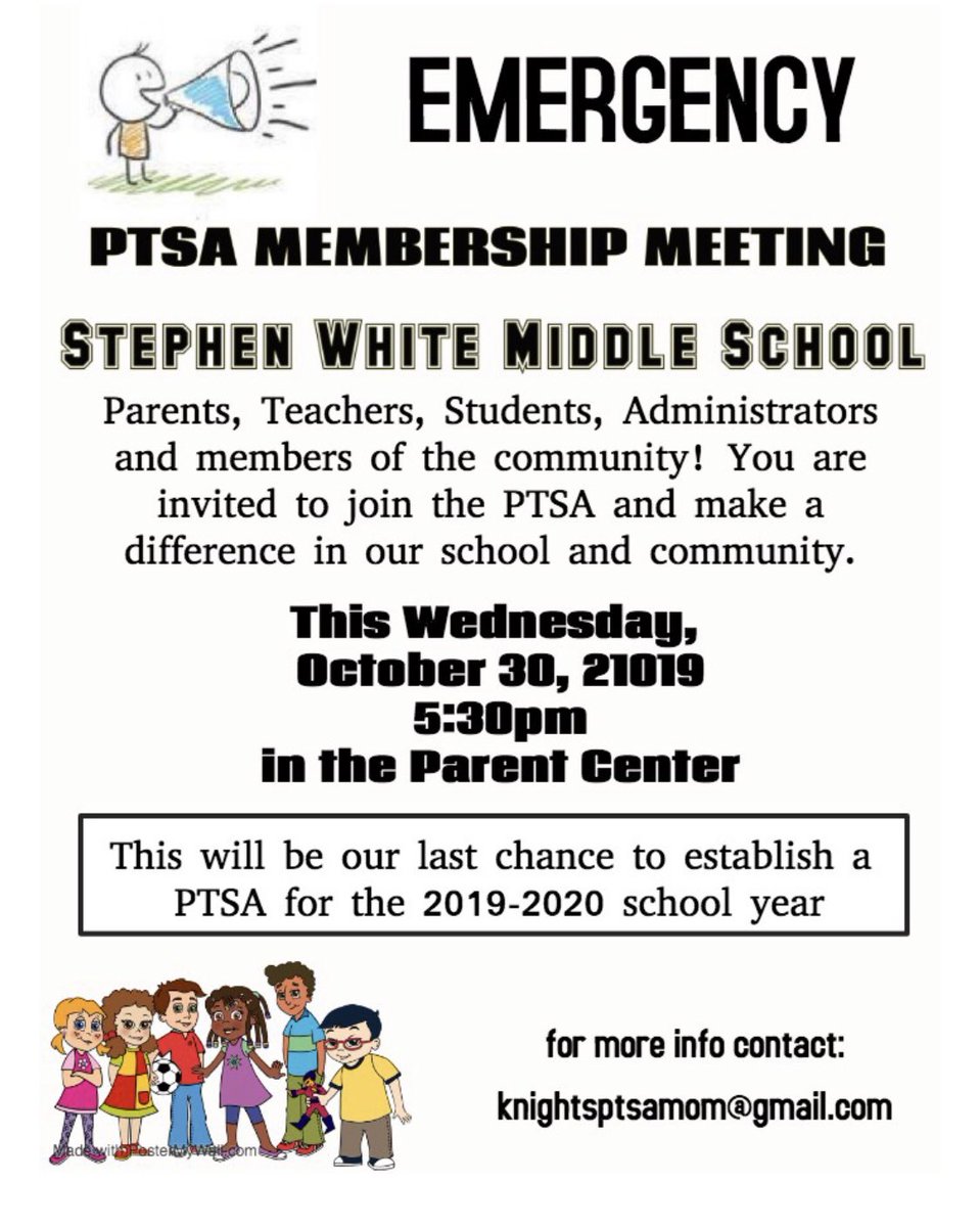 ATTENTION!! Stephen White needs your help and support ❤️ Make a difference. Come and be a part of the great things that happen here. Be a part of our school community! #carson #carsoncos #LDSouth #LAUSD #knightsonthemove