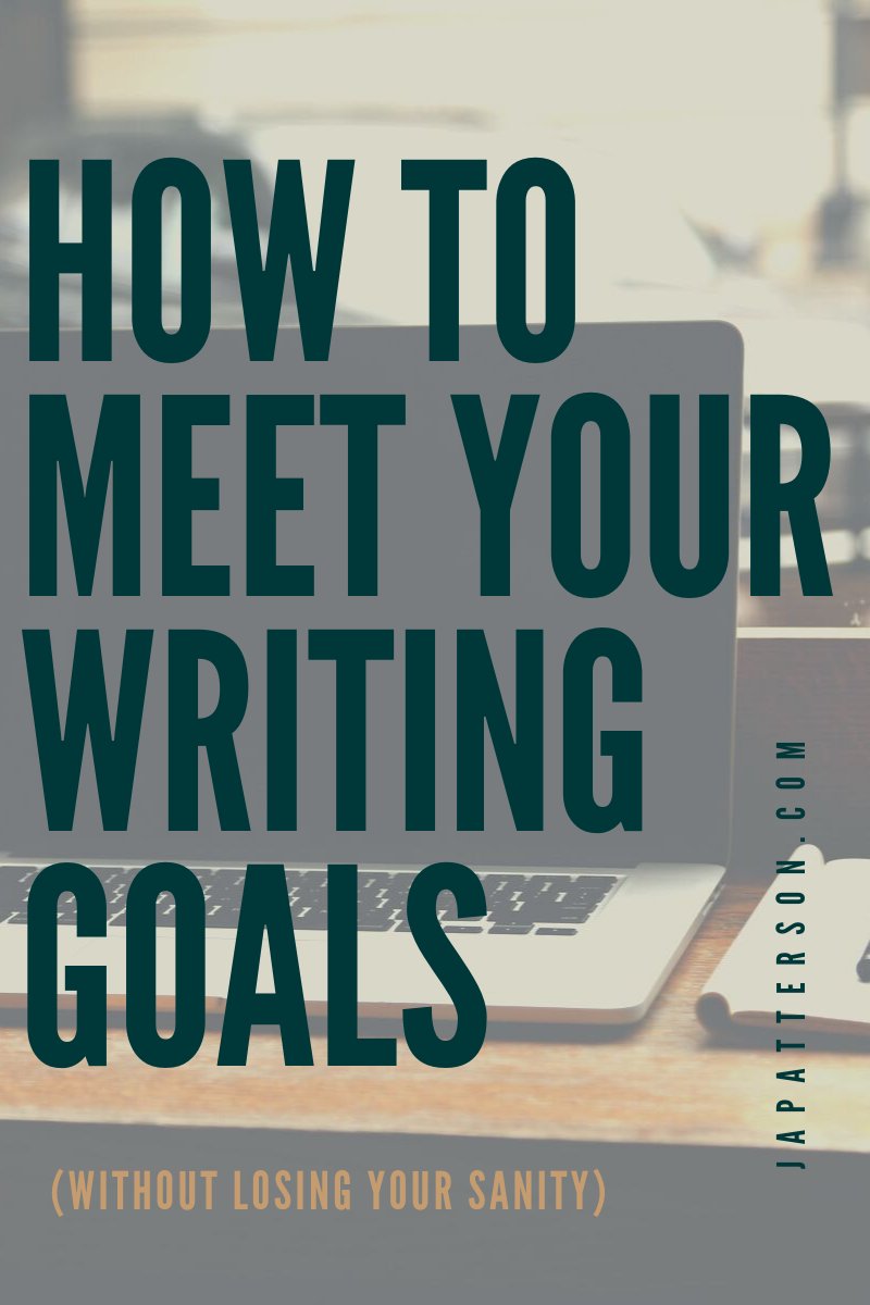 How To Meet Your Writing Goals (without losing your sanity) japatterson.com/2019/10/29/how…