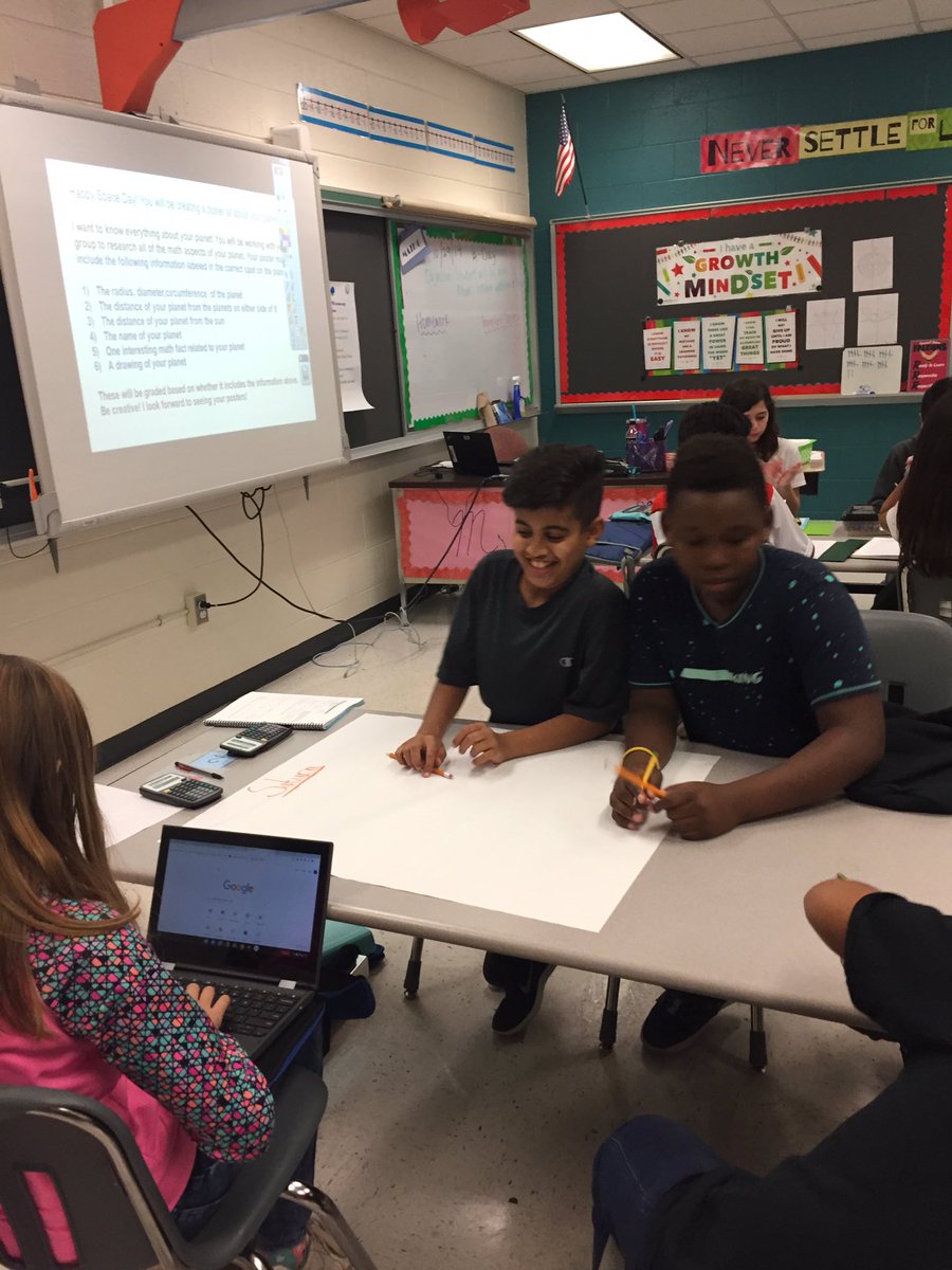 Space exploration continues in Ms. Lopez’s math class <a href="/LCPSFarmwell/">Farmwell Station MS</a> #farmwellcontactday @LCPS_IF_DOI