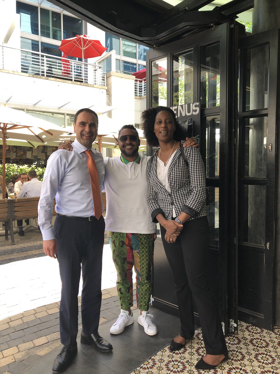 mgdifranco's tweet photo. Inspiring discussion with @karlitocarter CEO of @SNAKENATIONCO on the intersection between the creative and tech sectors in South Africa, Canada and the US.@theodore_nadia thanks for connecting us and great collaboration between offices! Lots of opportunities for @TCS_SDC clients https://t.co/O9IRcu3enW