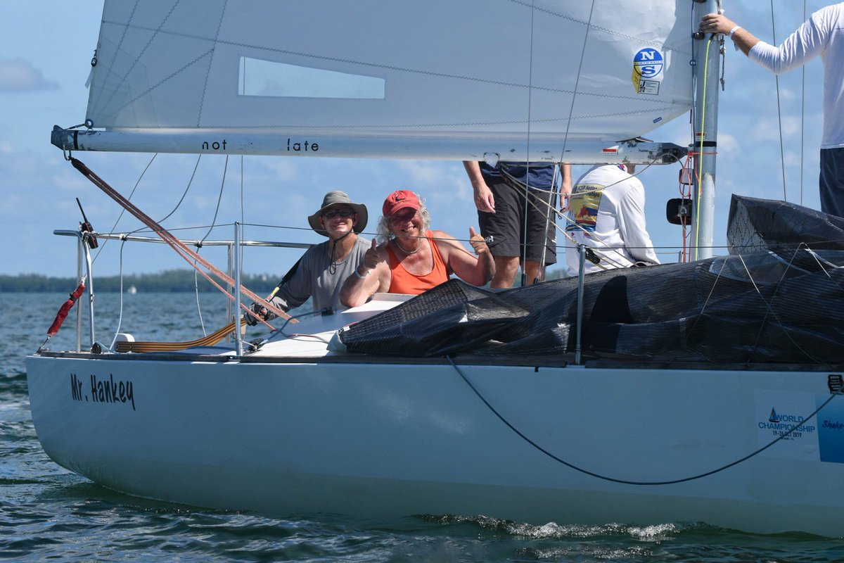 sidhra's tweet image. After finishing Race 3 at the J/24 Worlds in 2nd place. Happy.