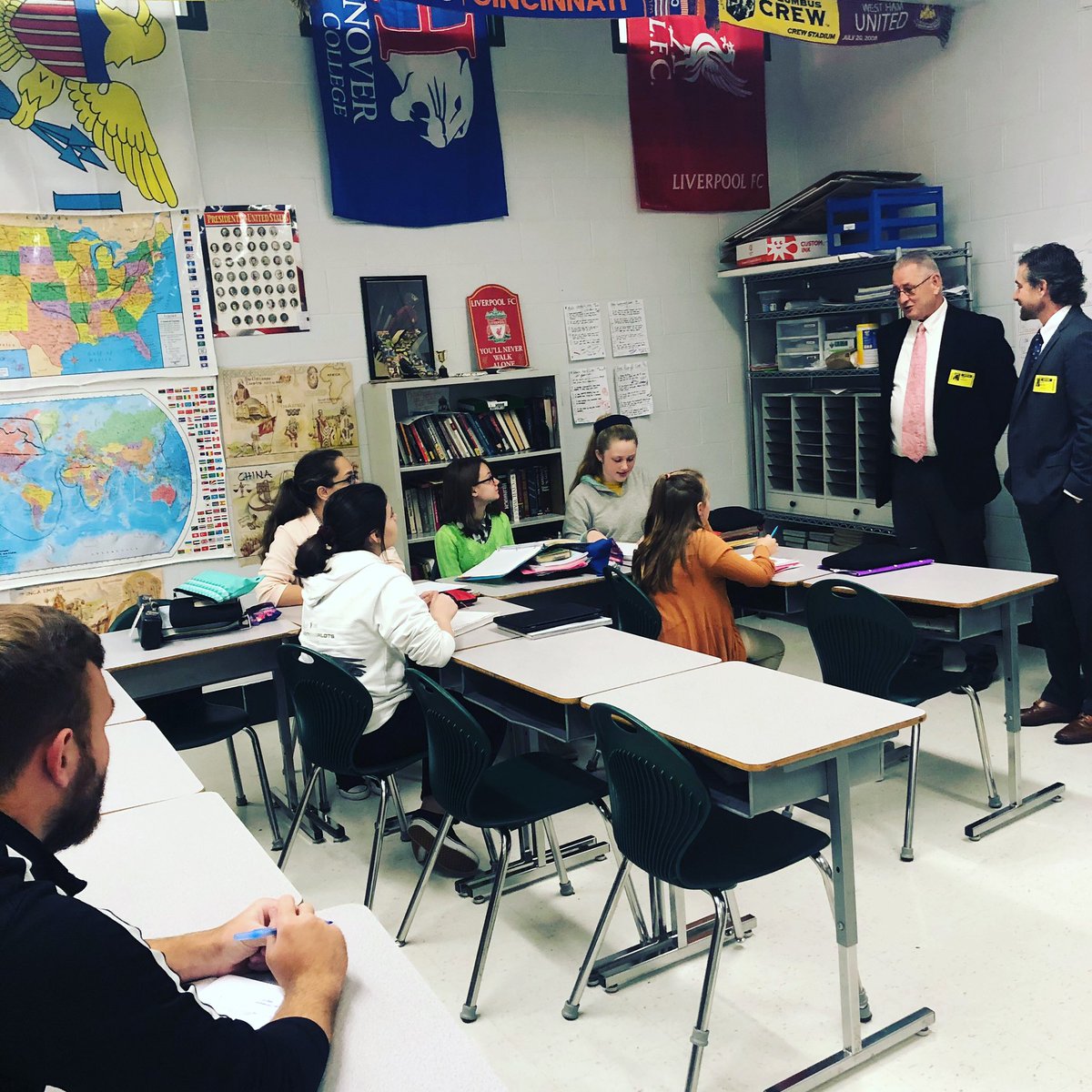 _BostonRocks_'s tweet photo. A huge thank you to state senator @SenatorJimmy and state representative  @Vote_Chad_McCoy for visiting our KYA middle school class today. These men reviewed our student’s proposed bill and gave incredible feedback https://t.co/yMdhNyEIsR