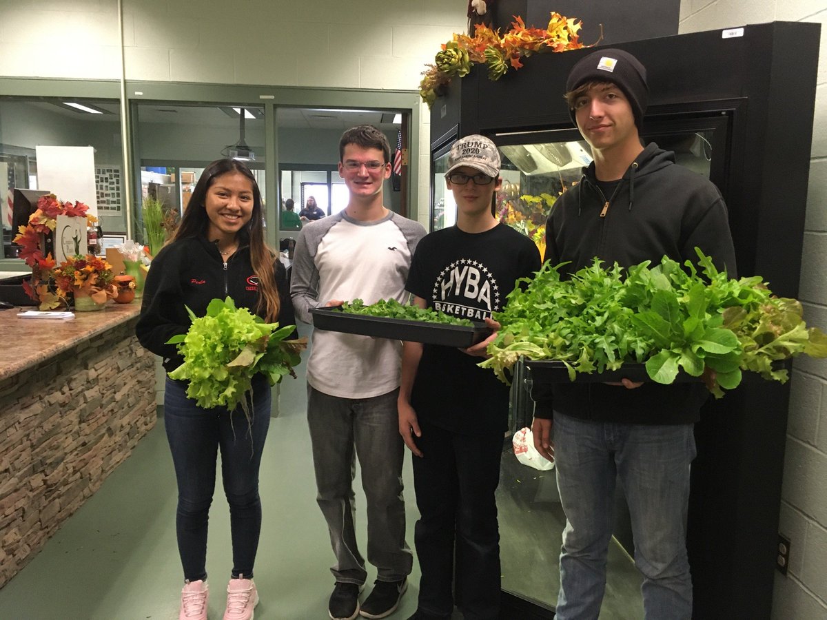 CPACTC's tweet photo. Horticulture &amp; Landscaping grows greens for salads in the Culinary Arts program, using their aquaponics system @CPAVTS. #horticulture #aquaponics #hydroponics #culinary #growinggreens #programcollaborations https://t.co/KlXVtIRVHQ