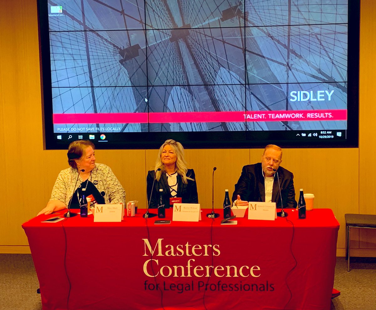 SandlineEDD's tweet photo. Kicking off day 2 of the @MastersConf in DC with @mackmary @kayleewalstad and @RobertChildress at @SidleyLaw https://t.co/40aDPXsZxG