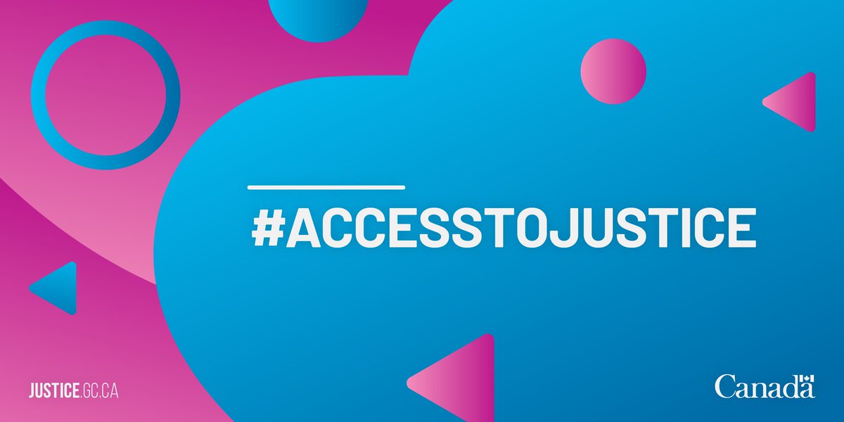 Graphic that reads hashtag access to justice