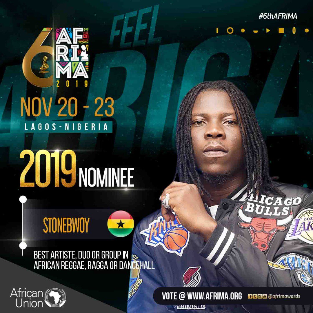 afrimaofficial's tweet photo. #6thAFRIMA Best Artiste, Duo or Group in African Reggae, Ragga or Dancehall -

Who will win the 23.9 carat gold plated A F R I M A trophy at #6thAFRIMA?  Follow the link in bio to vote for your favorite nominee!

#6thAFRIMAvoting @ https://t.co/9fykt9crEf 
#FeelAfrica https://t.co/aQhyLpp4BY