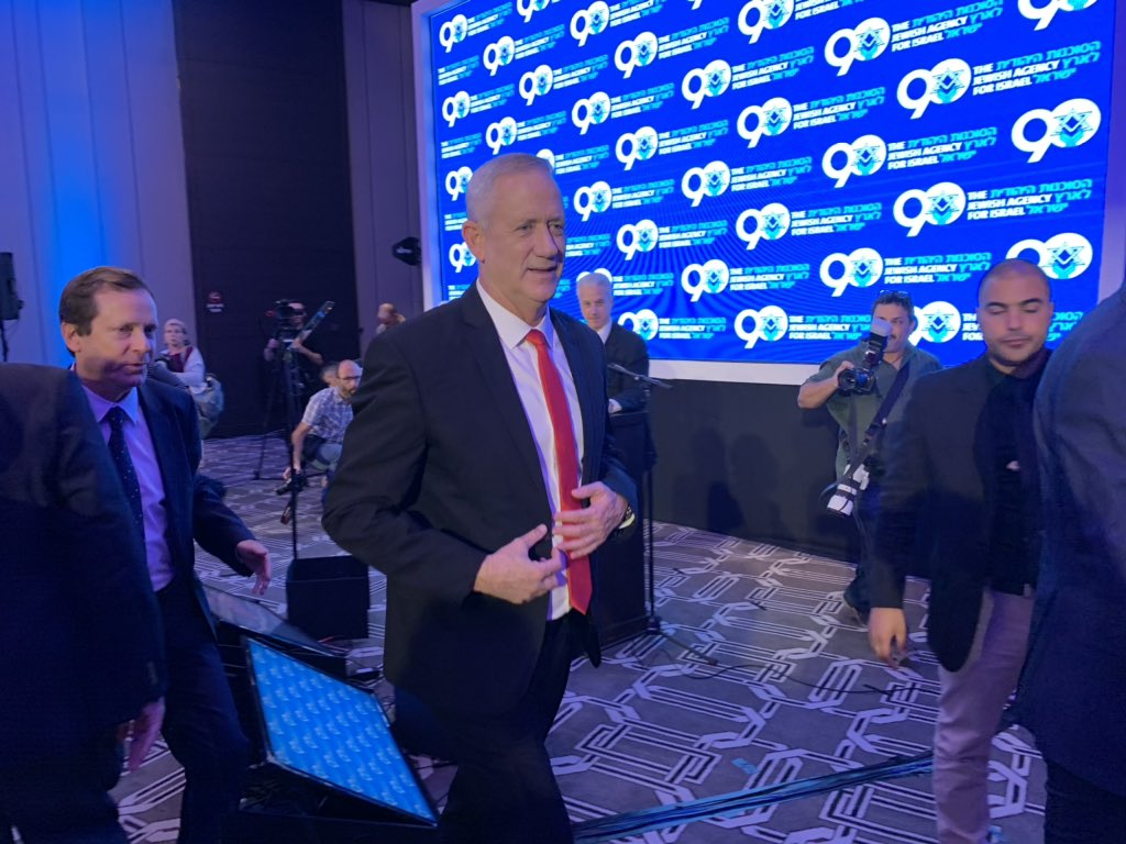 eshanken's tweet photo. Great to have @gantzbe with us @jfederations #JAFIBOG to talk about his vision for the state of #Israel. Heartened to hear his commitment to our diaspora #Jewish communities & the unity of the Jewish people. https://t.co/cqSfXd5Sk2