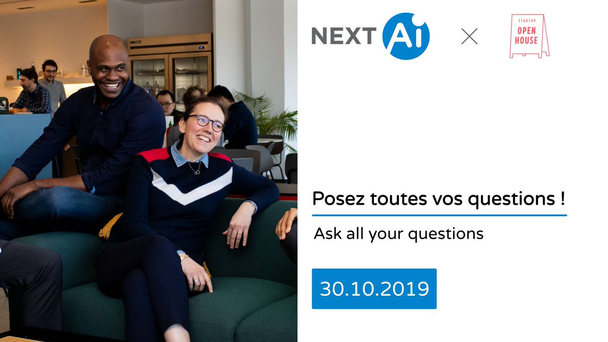 Ne manquez pas votre chance de rencontrer l’équipe #NextaiMTL demain durant @suopenhouse #Montréal! Boissons et amuse-bouches seront servis dans nos bureaux du #MileEx que nous partageons avec IVADO Labs, @AISupplyChain et Thales Montreal. hubs.ly/H0lsVJD0