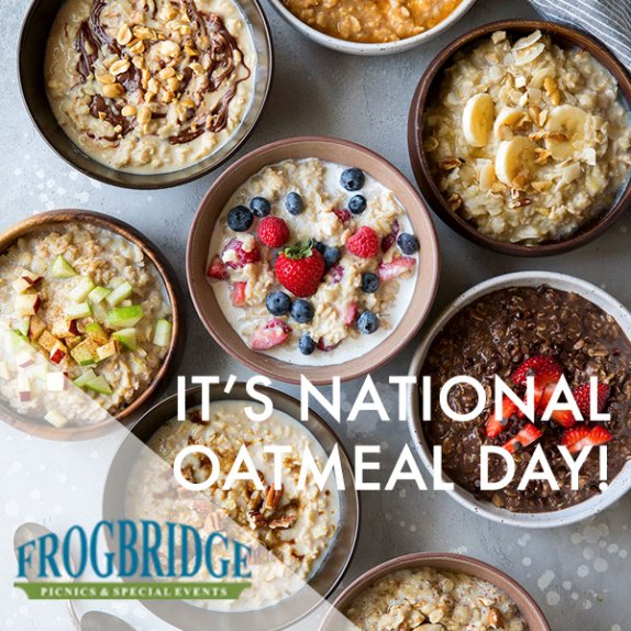 FBPicnics's tweet photo. Probably the most underappreciated breakfast, #Oatmeal has been on the table for, oh, about 32,000 years. Yup - the oats in archeological sites have been traced back to the paleolithic era. So have some respect for the guy on the Quaker Oats canister this #NationalOatmealDay. https://t.co/Mg4VHLzA9P
