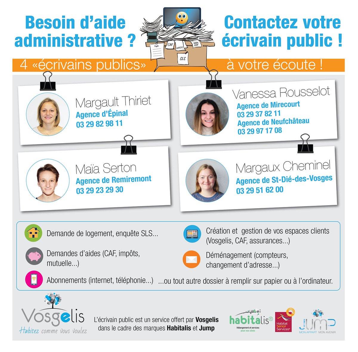 Notre service d'#écrivain #public #numérique se renforce et devient accessible dans toutes nos agences ! #HSS #Senior