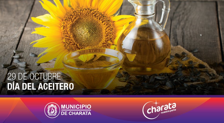 Felicidades a todos aquellos que elaboran un producto tan esencial como el aceite. #Charata #NuestraPerla 🎉🙌