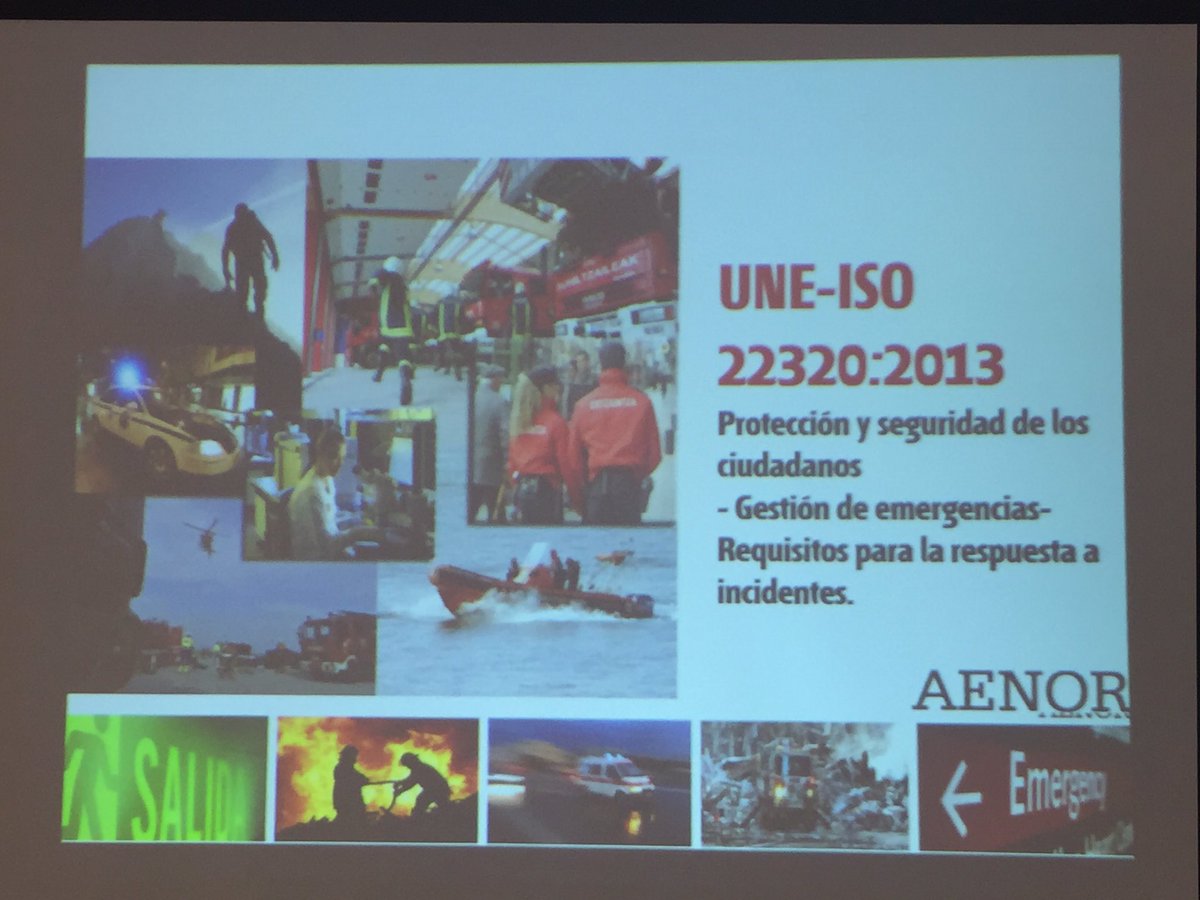 CarlotaDicenta's tweet photo. Insteresante Curso ISO 22320 @AENOR Gràcies @dtisaireb67 acompanyats amb @txellpineda @pcandorra https://t.co/7JXYfTSsGx