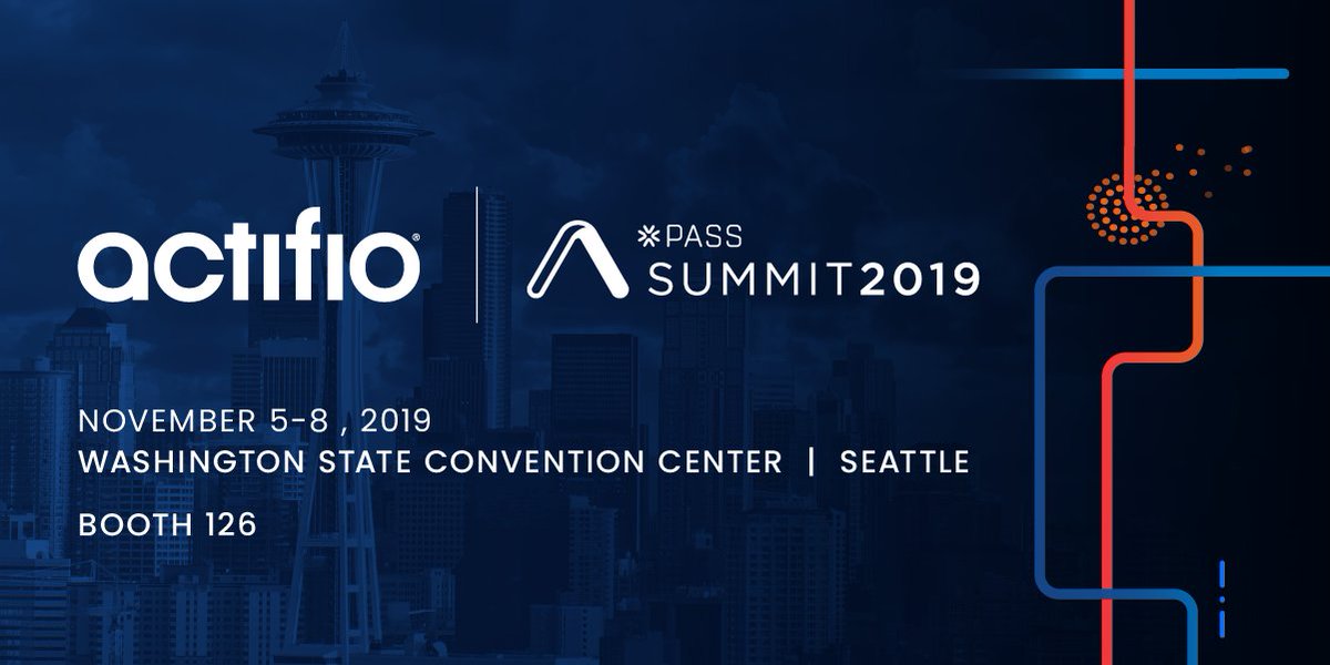 actifio's tweet image. We're psyched to attend @sqlpass next week in Seattle!  
Come by booth #126 and learn about #MultiCloud #copydatamanagement and manage large #SQL sets with ease.
hubs.ly/H0lwmxd0