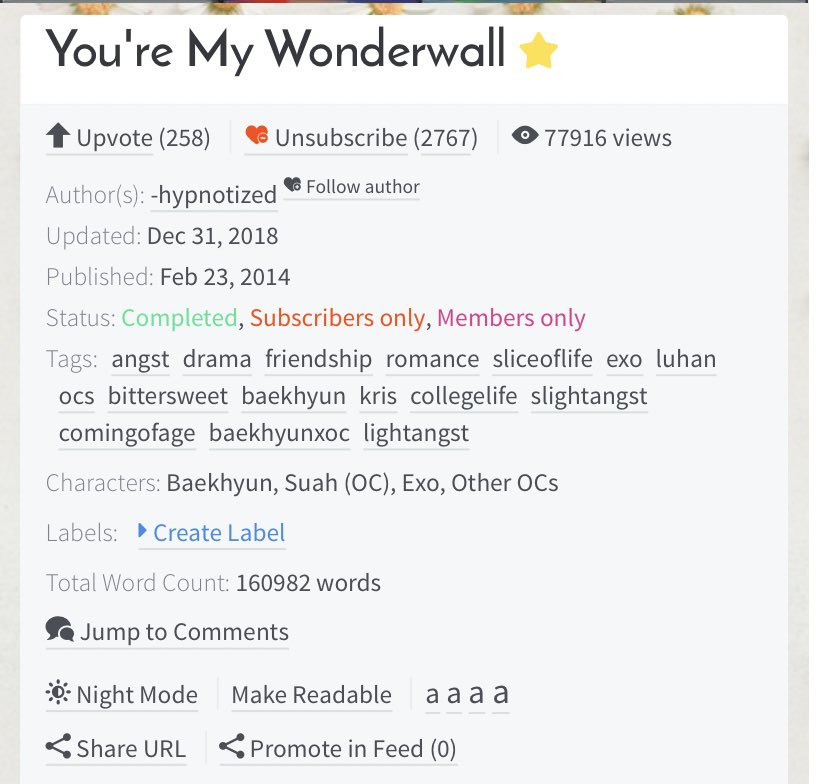 You’re My Wonderwall Completed Byun Baekhyun x OC Romance Byun baekhyun  https://www.asianfanfics.com/story/view/675267/you-re-my-wonderwall