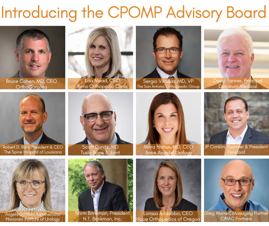 CPOMPorg's tweet photo. The Advisory Board shapes the organization, content, and mission of CPOMP so that it will be the most valuable resource to its Members &amp; Sponsors. 

Learn more: https://t.co/UhY2J0WMv6

#CPOMP #advisoryboard #members #sponsors #realestate #physicianowned #commercialrealestate https://t.co/1EJ8hFScEj