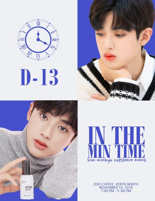 _MINKYUOfficial's tweet photo. D-13

Check out our giveaways thread for you to see what the admins have prepared for all of you on November 10th. 🥰

#INTHEMINTIME #MOOMINKYU #김민규 #KimMingyu #KimMinkyu #JELLYFISH https://t.co/8jrw0qjHYI
