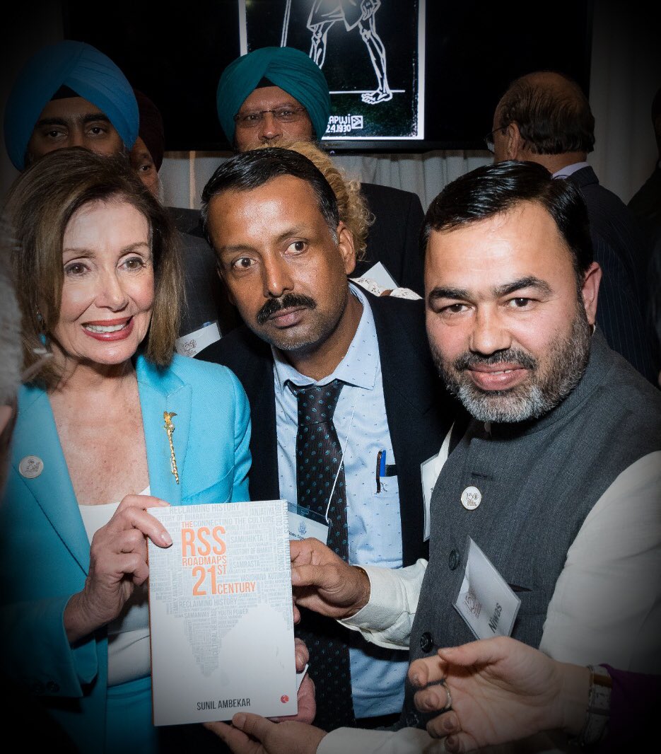 National Joint Organising Secretary Shri <a href="/shriniwas_hr/">श्रीनिवास শ্রীনিবাস Shri Niwas</a> ji met with Speaker of the United States House of Representatives Ms Nancy Pelosi during his visit to USA, presented her with Shri <a href="/SunilAmbekarM/">Sunil Ambekar</a> ji’s book <a href="/RSSRoadmaps/">The RSS: Roadmaps for the 21st Century</a> and discussed the role of RSS in development of Bharat.