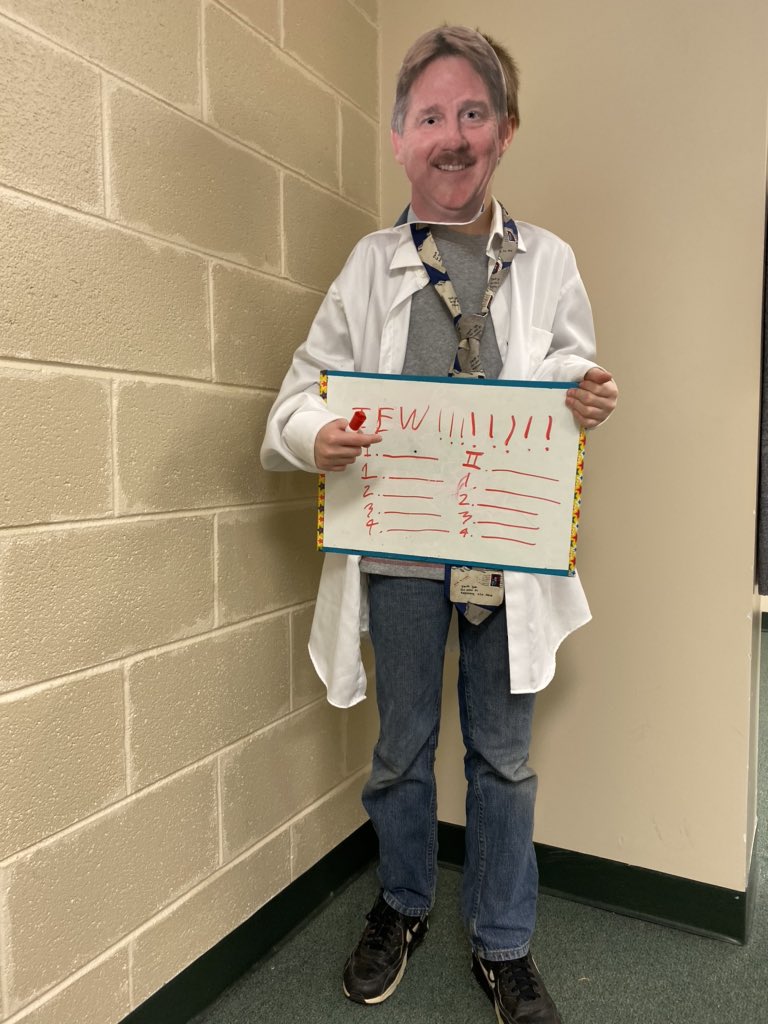 JHanstein's tweet photo. @IEW Mr. Pudewa arrived for Classical Conversations Community Day. He’s a little disheveled 😂 #HappyHalloween2019 #AndrewPudewa https://t.co/mfrGyABBri