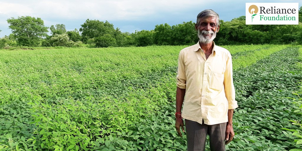 ril_foundation's tweet photo. Training sessions with scientists, organised by #RF supported Village Association, helped farmer Ambadas from Kasimpur, #Karnataka, to improve his quality of farming resulting in better yields and higher income. #RFTransformingLives https://t.co/VtjAlCQ65X