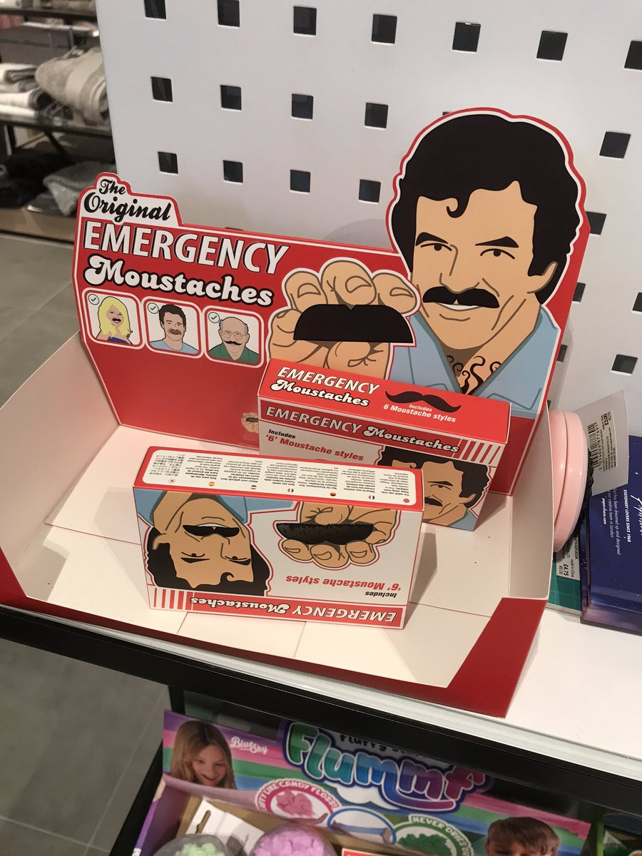 Thought I’d point out that they are running out of emergency moustaches at the paper chase within next in Luton. - don’t forget after Brexit it may become more difficult to get emergency moustaches. Be prepared.