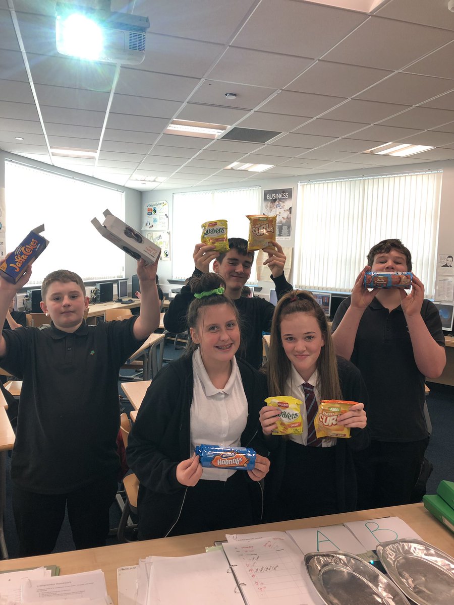 GreenwoodBusEd's tweet photo. Another S2 class enjoying the Branding Hall Test/Taste Test. The branded Jaffa cakes and quavers were a firm favourite but the own label hobnobs were very popular 9/17 pupils preferred the own label biscuit @Greenwood_Acad #marketing #branding #halltest https://t.co/TTa8dth3O2