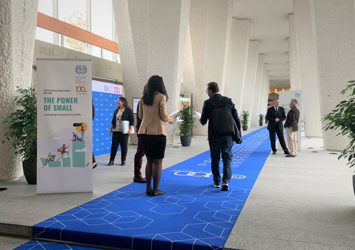 ILOProductivity's tweet photo. On the occasion of the Governing Body, the SME Unit launches its exhibition “The Power of Small”. Representatives from all walks of life came to find out more about SMEs. You can too by visiting our InfoStory… https://t.co/net9bZxQrR #ilosme #smallmatters https://t.co/bPwU0vWOWX