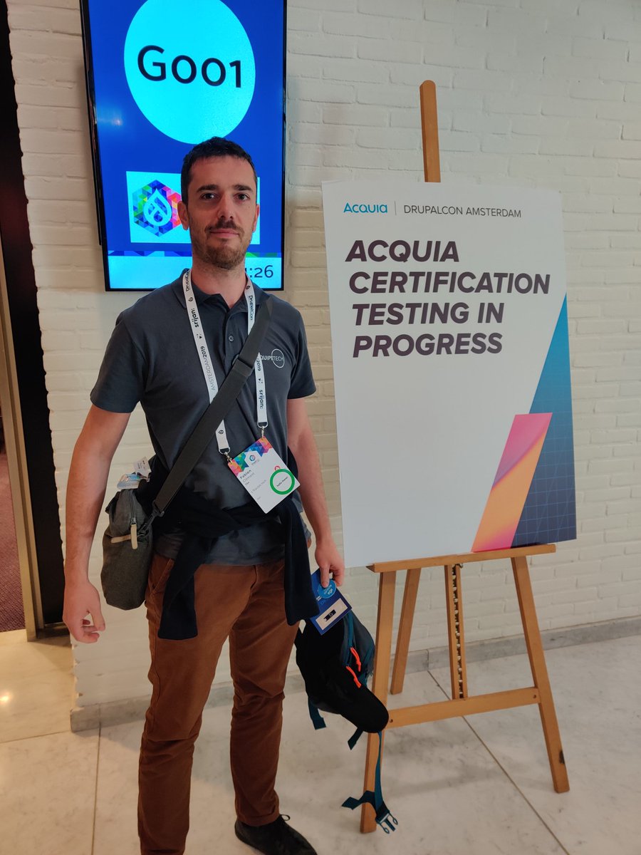 AcquiaAcademy's tweet image. Congratulations @GoZOo from @lequipetech on becoming @acquia Certified Developer - D8 @DrupalConEur #DrupalC