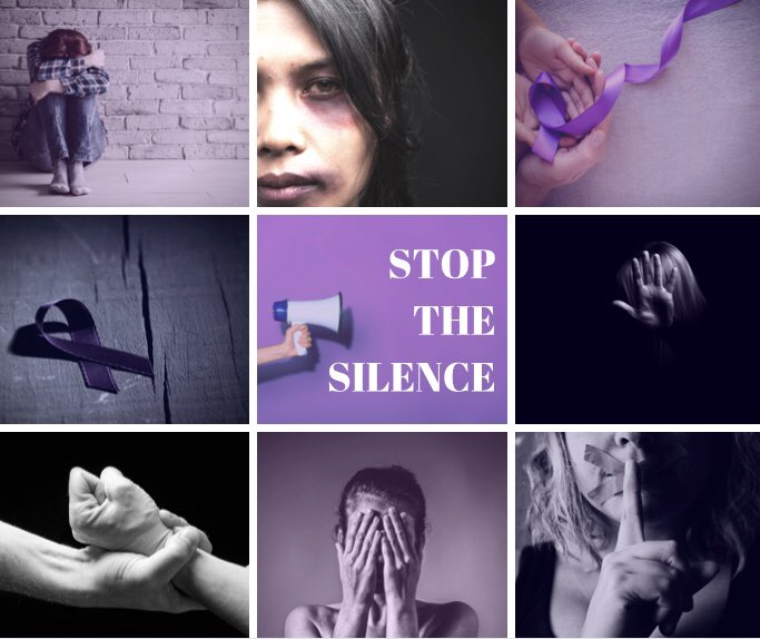 CalUsocialwork's tweet photo. Not only is it Breast Cancer Awareness Month, but it’s also Domestic Violence Awareness Month! 💜💜 https://t.co/rY5RUSeYbH