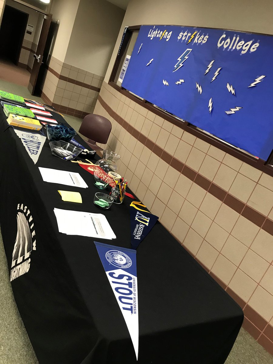 EVHSLightning's tweet photo. Our school counselors help our students with college apps during Genius Hour yesterday. All Minnesota State colleges &amp; universities waive their app fees this week. S/O to admissions counselors from @dctc @UofMAdmsissions @InverHillsCC @concordiastpaul who helped our students! https://t.co/Y1phsyGmwg