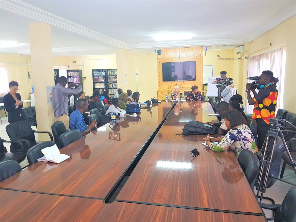 UNGambia's tweet photo. “Sensitizing parents and the community is important to protecting children from abuse &amp; sexual exploitation” – #UN Special Rapporteur on the Sale &amp; Sexual Abuse of Children, Maud de Boer-Buquicchio speaking at a press conference in Banjul. https://t.co/5JttVMc14Y