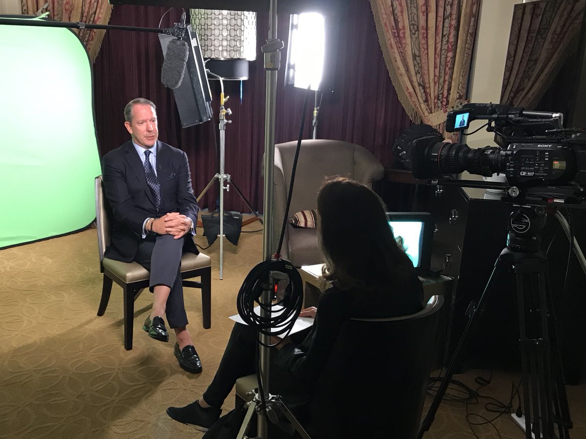 Cardplatforms's tweet photo. Our CEO, @Jeff_Foster_ took a break from a busy schedule at @money2020 to do some media interviews. 

#money2020 #PR #interviewskills #interviewpreparation https://t.co/0PZwS8VZfv