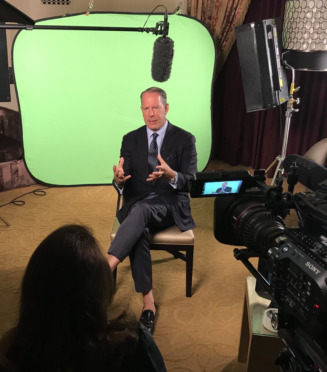 Cardplatforms's tweet photo. Our CEO, @Jeff_Foster_ took a break from a busy schedule at @money2020 to do some media interviews. 

#money2020 #PR #interviewskills #interviewpreparation https://t.co/0PZwS8VZfv