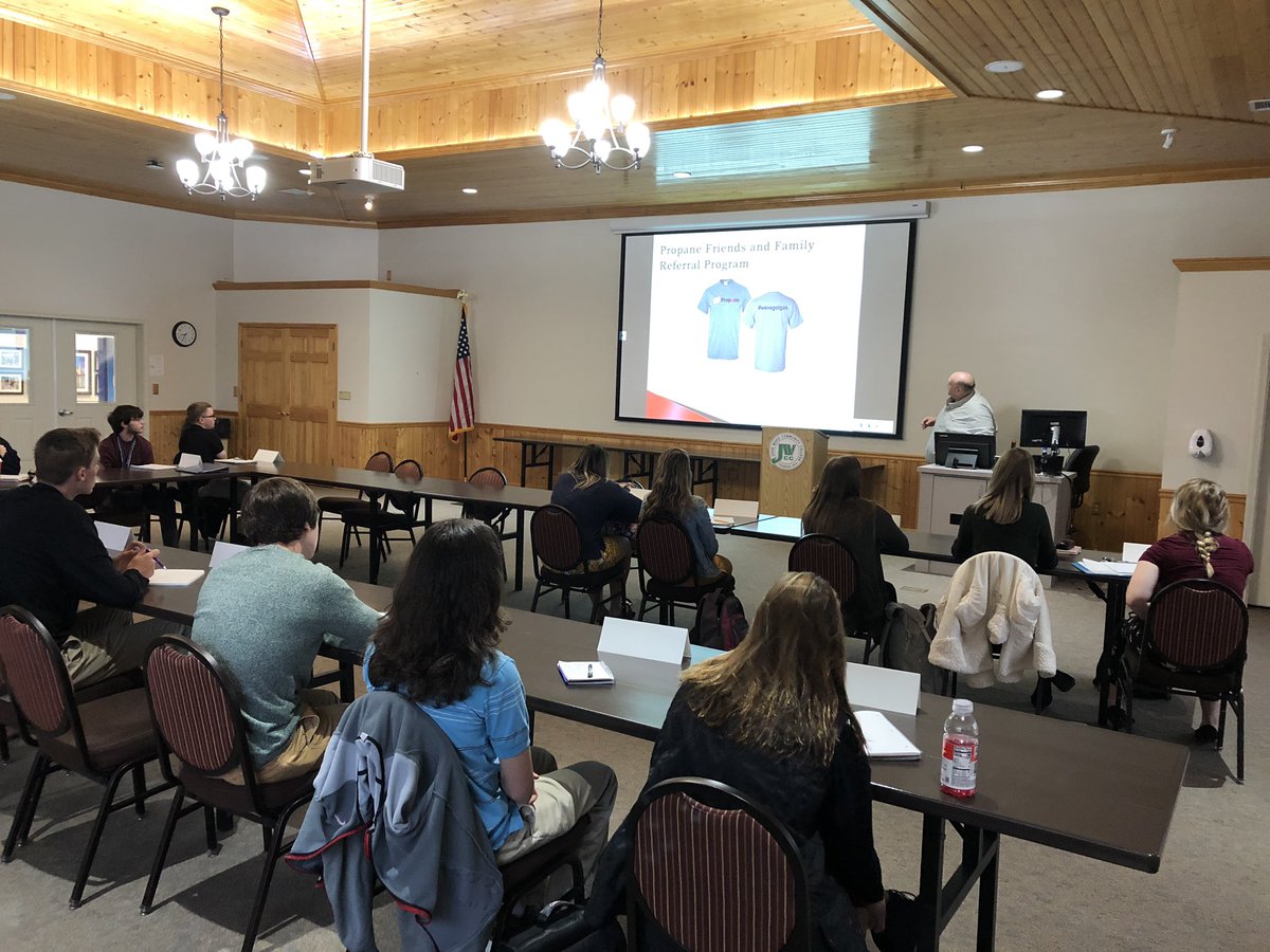 Keith Martin is discussing the <a href="/PrairielandFS/">Prairieland FS, Inc.</a> Energy department with the Pike County CEO group in Pittsfield.