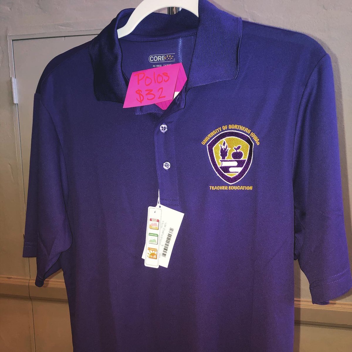 kdp_uni's tweet photo. BIG NEWS: We are now selling POLOS for the UNI teacher education program! They are $32, and we have both unisex and women sizes! Get yours TOMORROW (10/30/19) at our fall shirt sale! https://t.co/KYUitBKVBT