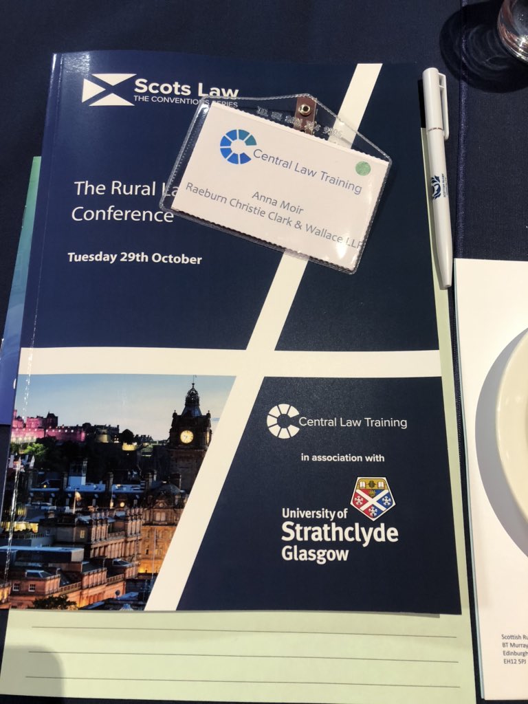annajmoir's tweet photo. Interesting day so far at the @CLTScotland Rural Law Conference @RCCandW #rural #law https://t.co/4nFDQOCk6S