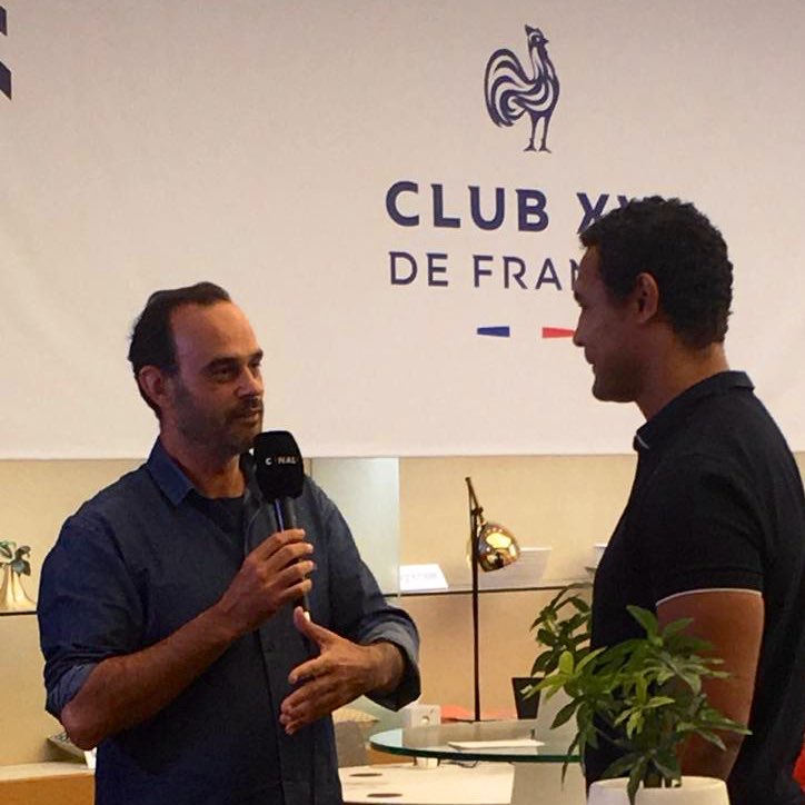 Interview de l’ambassadeur d’Eventeam <a href="/TitiDusautoir/">Thierry Dusautoir</a> en direct du #ClubXvDeFrance à Tokyo par <a href="/YannChabenat/">CmonRUGBY</a> pour <a href="/CanalplusSport/">CANAL+ Sport</a> 
#rwc2019