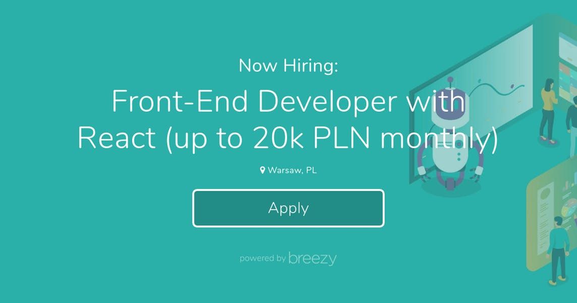SIGL_IO's tweet photo. https://t.co/cRg82nAv0E Hiring Front-End Developers with React for our newly opened dev hub in Warsaw #frontenddeveloper #React #instantor #javascript https://t.co/rgOw0MaoIO