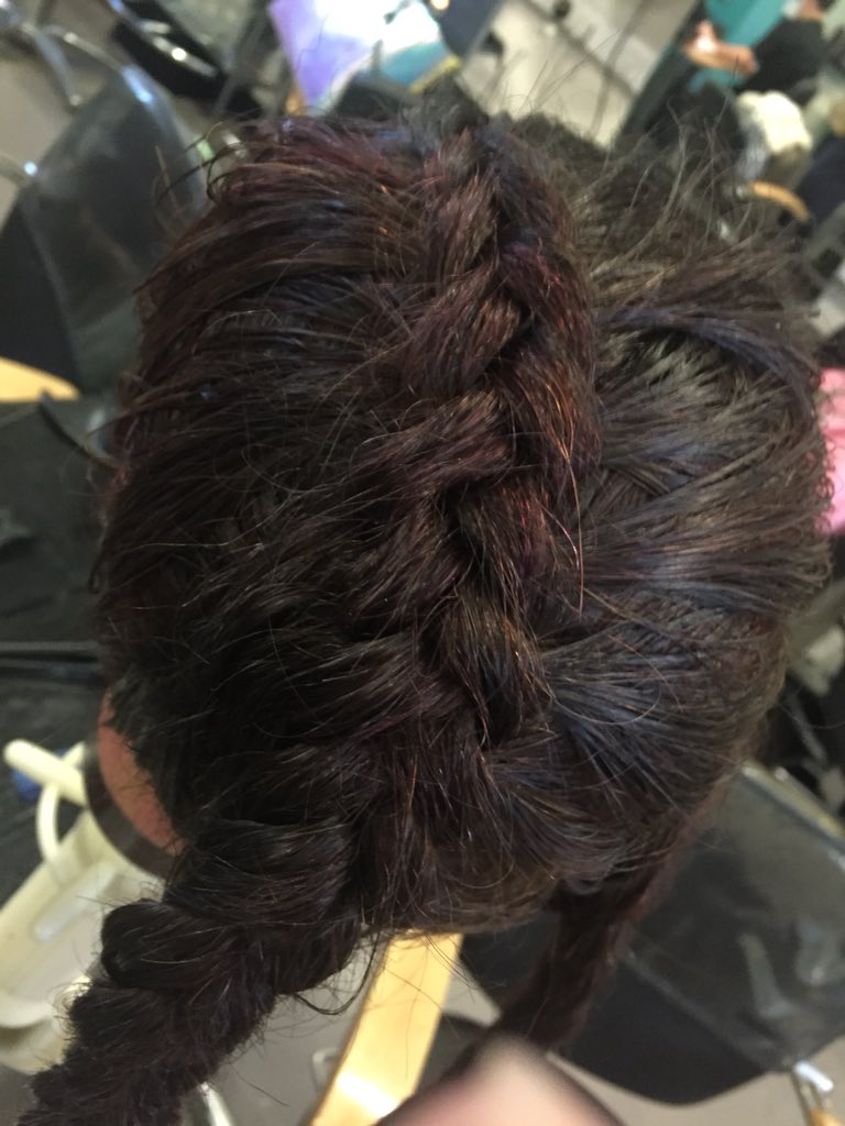 French plait today in class <a href="/BlackburnBarber/">Lee</a> <a href="/bbcollege/">Blackburn College</a>