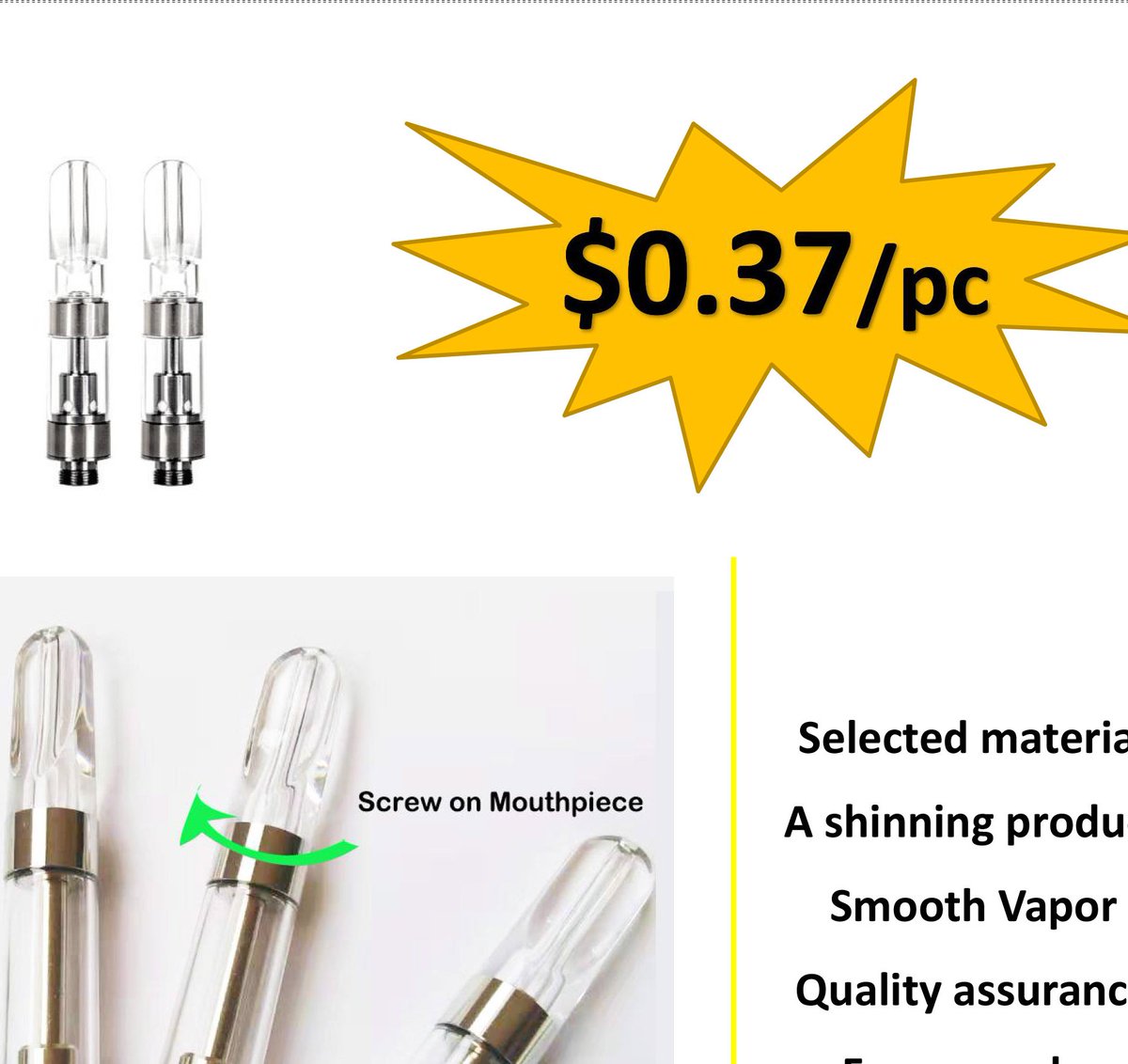 jeview03's tweet photo. it's on sale But definitely in top quality, if any issues. I'll arrange free replacement, until reach your satisfaction!!
Free samples!!

.
. .#cbdoilbenefits #cbdcarts #cbdcalifornia #cbdlasvegas #cbdlosangeles #cbdoregon
#cbdillinois #cannabiscolorado #cannabis #cbdcartridge https://t.co/6hFKKySPad