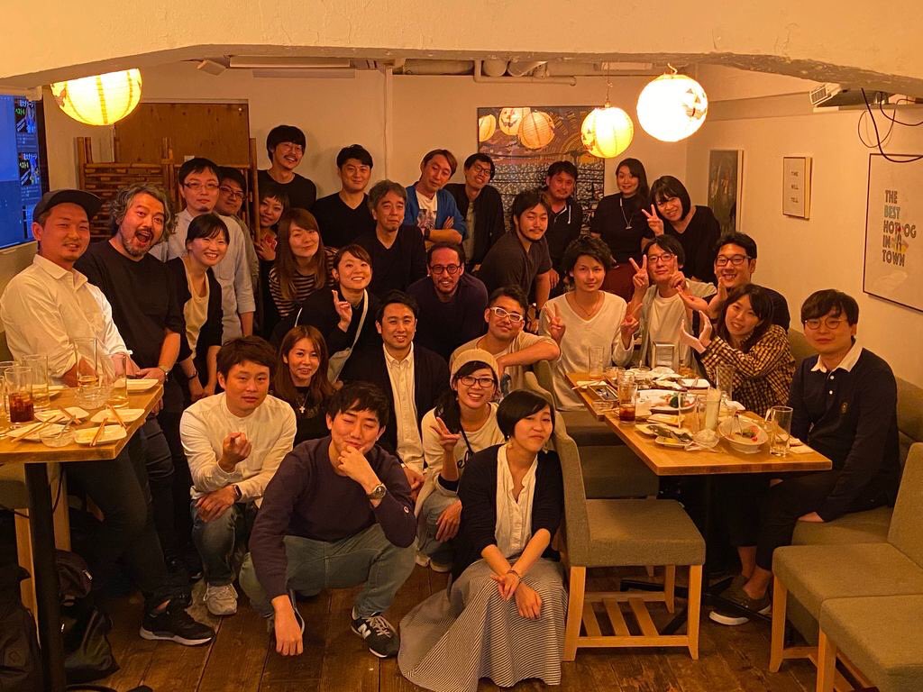chanrute's tweet photo. UX MILK Fest 2019のスピーカー打ち上げでした！ホントにいい人ばかりで、やっぱこういう人達が集まってるからこそ良いイベントになったんだろうなぁとしみじみ。 #uxjam #uxmilkfest2019 https://t.co/4WHxM10yKq