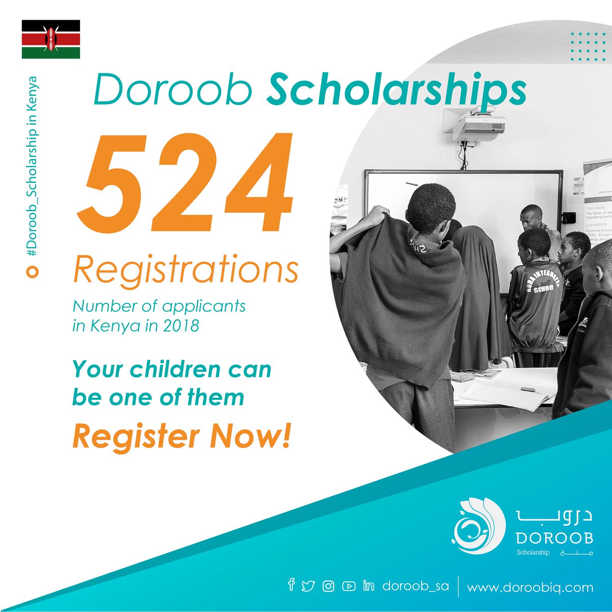 If you’re from Kenya and have a gifted child, Register now via the link in bio 🇰🇪🌐
Your child could be one of them!
-
#Doroob_Scholarship
#Gifted 
#Scholarship_Kenya #Scholarship #Doroob_sa 
#Education #learning 
#21st_century_skills
#positive_change
#primary_students 
#Kenya