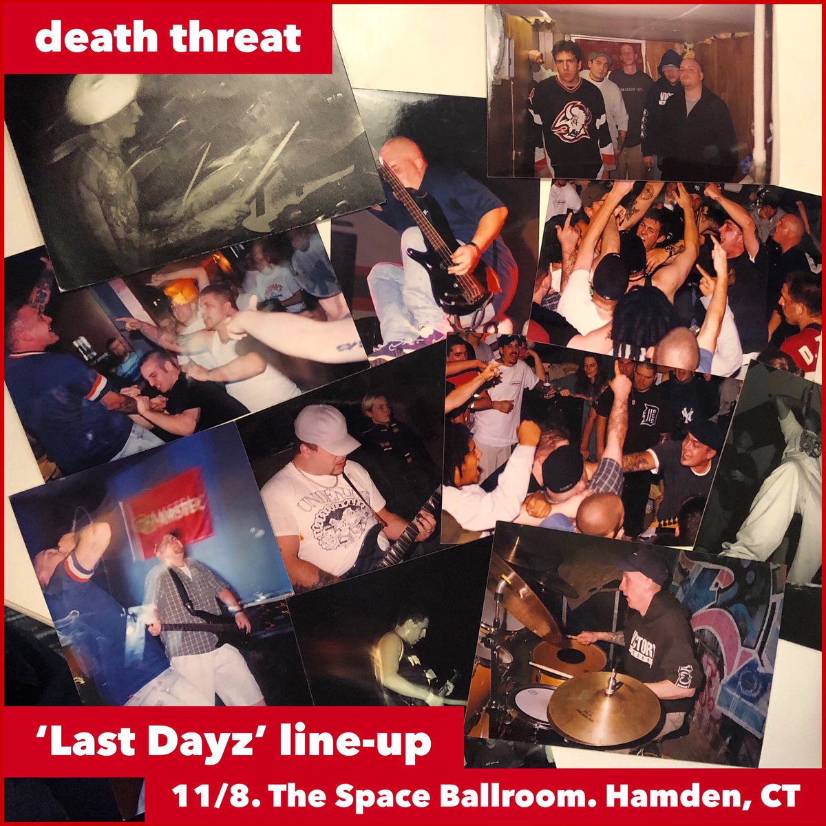 LarryDwyer's tweet image. One time only, Connecticut. Tix on sale at @spaceballroom. Huge thanks to Wes for putting this all together and filling in for Boulder on these shows. ❤️ spaceballroom.com #DeathThreat #ConnecticutHardcore #CTHC #LastDayz #RIPBoulder