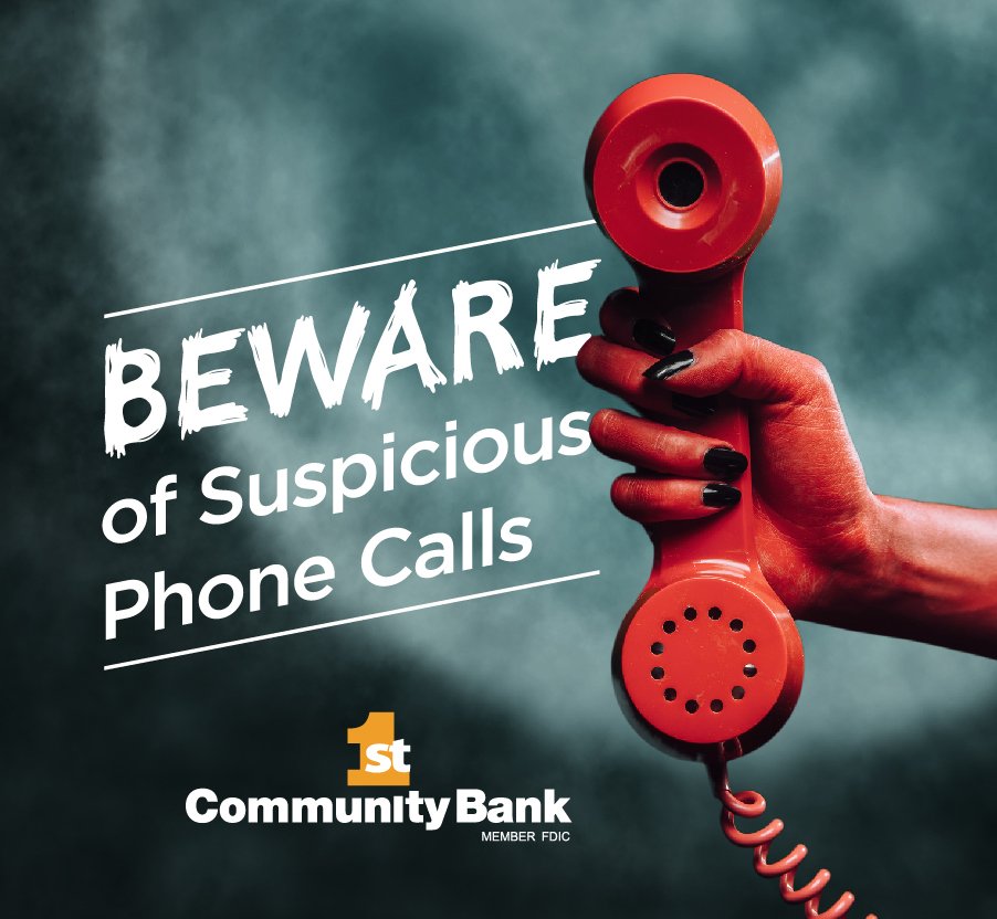 fcbotx's tweet photo. Beware of suspicious phone calls! Caller ID information and phone numbers can be spoofed or faked so that they appear to come from the Bank's phone number. The best course of action is to hang up and call the Bank directly. #fcbotx #NationalCybersecurityAwarenessMonth https://t.co/d0LbHrqV6d